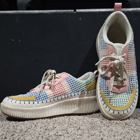 Nicole Miller New York Shoes - Colorful Patchwork Women's Sneakers